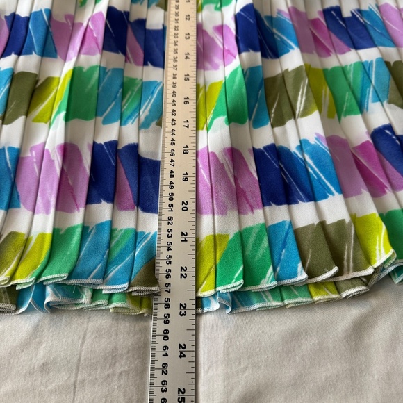 Lord & Taylor 424 Fifth Women's 8 Accordion Pleated Rainbow Skirt Festival Artsy - Picture 12 of 14